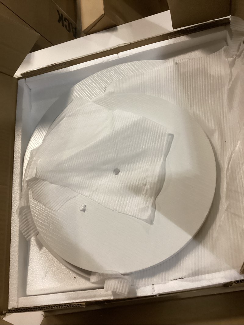 Condition photo showing Good Condition for homleke 16" round side tables, solid wood pillar with wood top & base, small drink accent table for living room, bedroom, sofa & office, easy assembly, white white 1