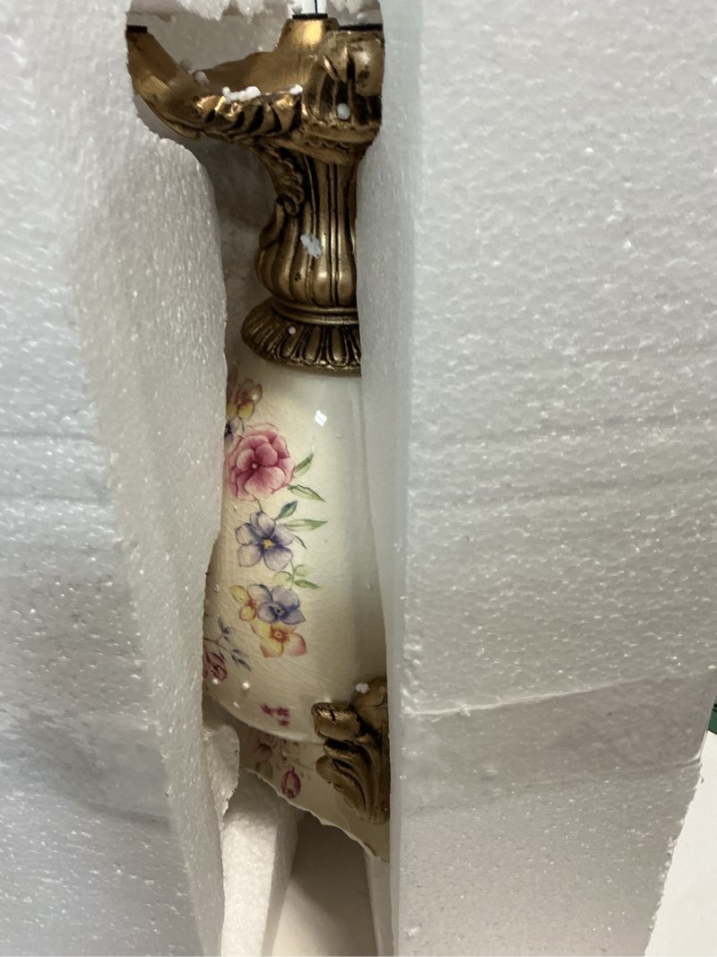 Condition photo showing As Is for Magcolor Tall Table Modern Vase,Large Ceramic Flower Vases for Shelf Home Decor,Creative Classic Pink Vase 16.5 inch,Sophisticated Vessel for Decorative Branches and Dried Flower. Flower Pink