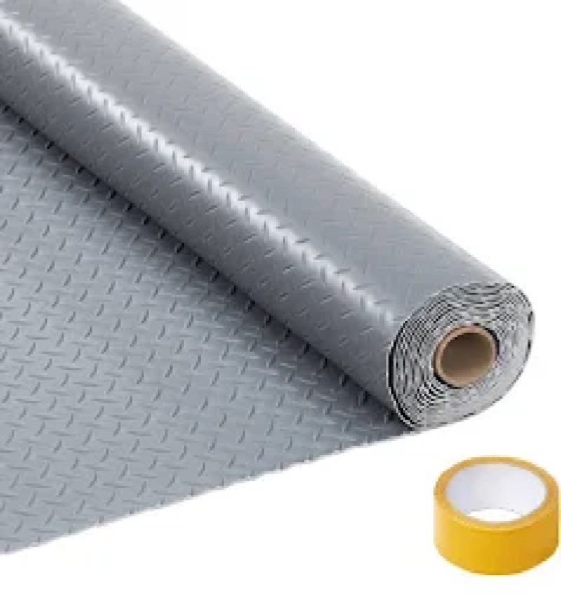 stellarstar 8x30 ft garage floor mat, 2.8mm thickened pvc flooring roll for under car, 240 sqft diam