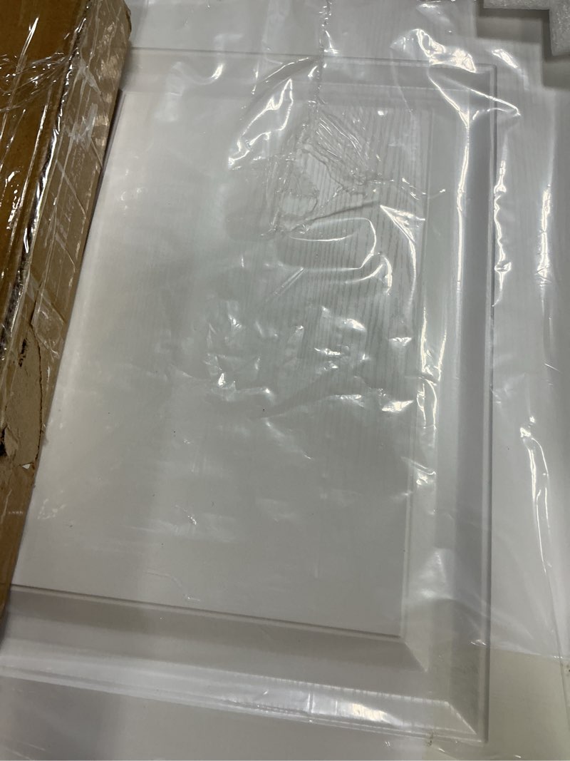 Condition photo showing Good Condition for built-in cabinet doors - cabinet replacement doors for kitchen, living room, bedroom, bathroom - 22.5 inch high (white, 16.25 inch wide) 22.5h*16.25w white