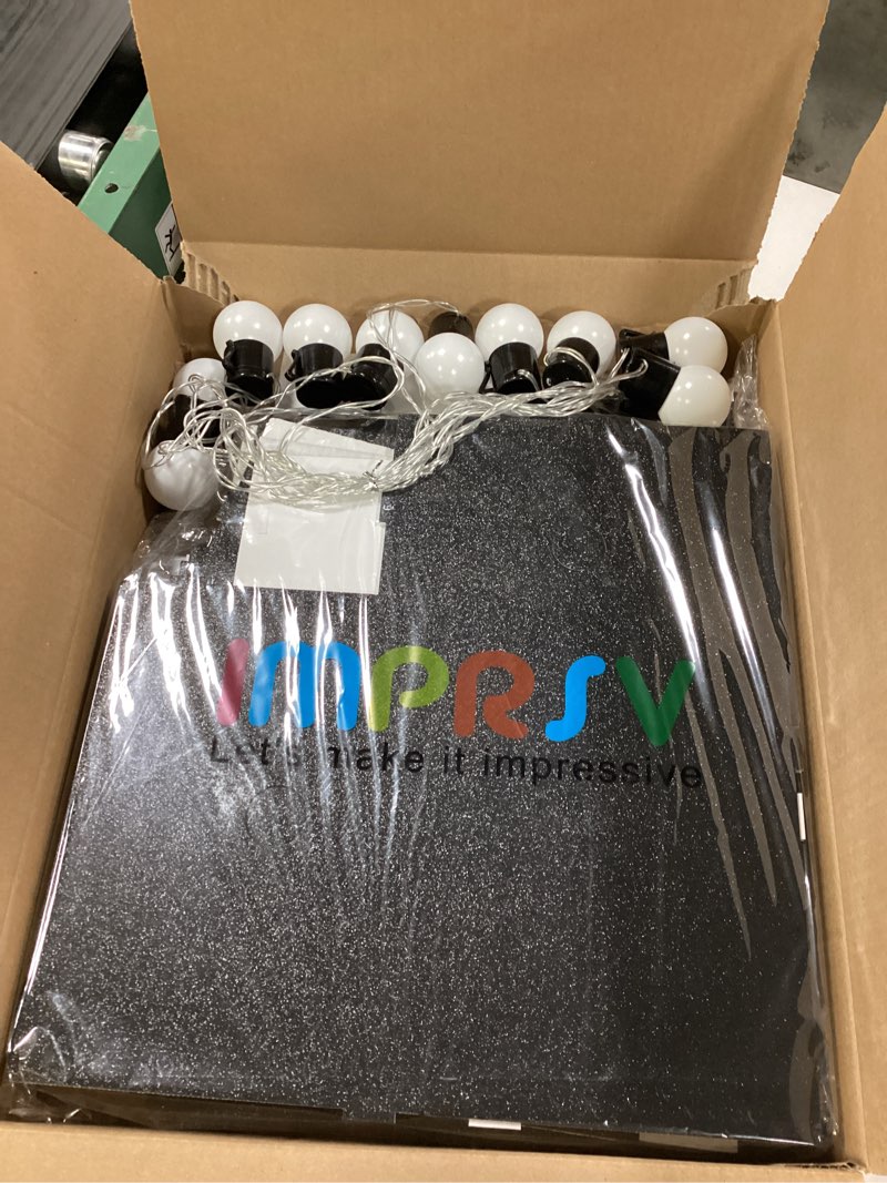 Condition photo showing New/Like New for Marquee Letters Black Birthday Decorations: Large 4 Feet Tall Light Up Letters for Party Decor Merry Me Baby Shower Big Foam Cardboard Letter E Letter E Black