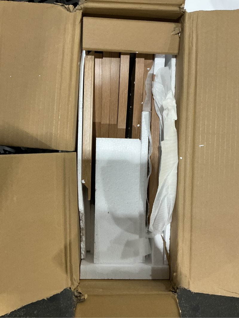 Condition photo showing Good Condition for round coffee table, 31.5" fluted center table with storage, lift-top coffee table with adjustable footpads, sliding door, mid-century modern center table for living room, small space (nature)