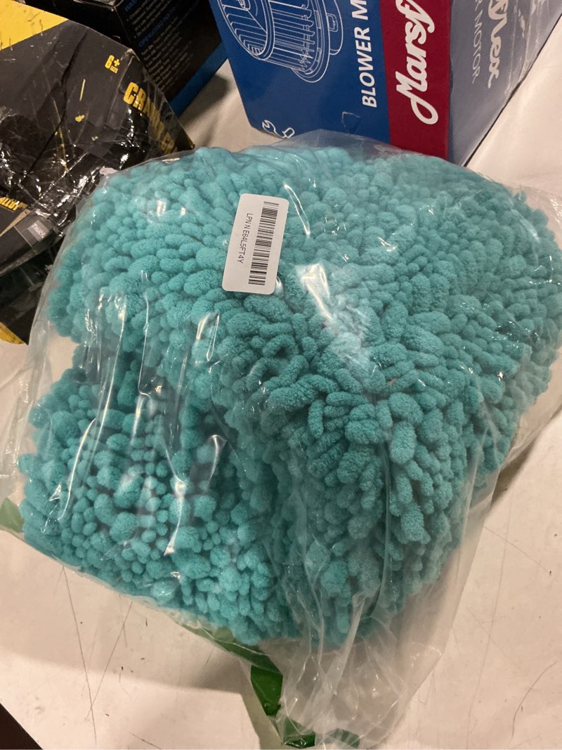 Condition photo showing As Is for yimobra large bathroom rugs non slip washable 36x24 inch - ultra soft absorbent chenille bath mat, quick dry shaggy floor carpet for tub shower, lake blue home decor accessories 36" x 24" lake blue