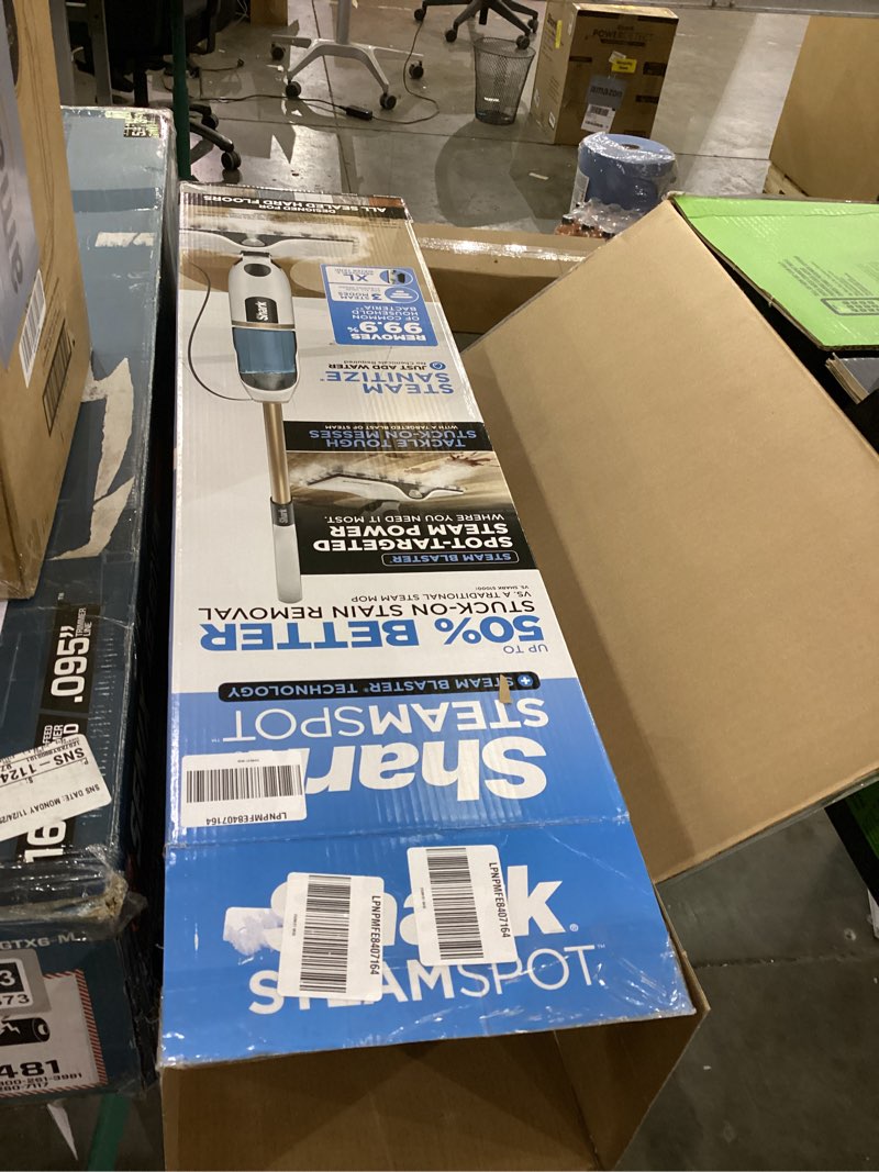 Condition photo showing As Is for Shark Steam & Scrub with Steam Blaster Technology All-in-One Hard Floor Steam Mop with 3 Steam Modes & LED Headlights S8201, Rotator White Steam&Scrub w/ Steam Blaster (4-pad)