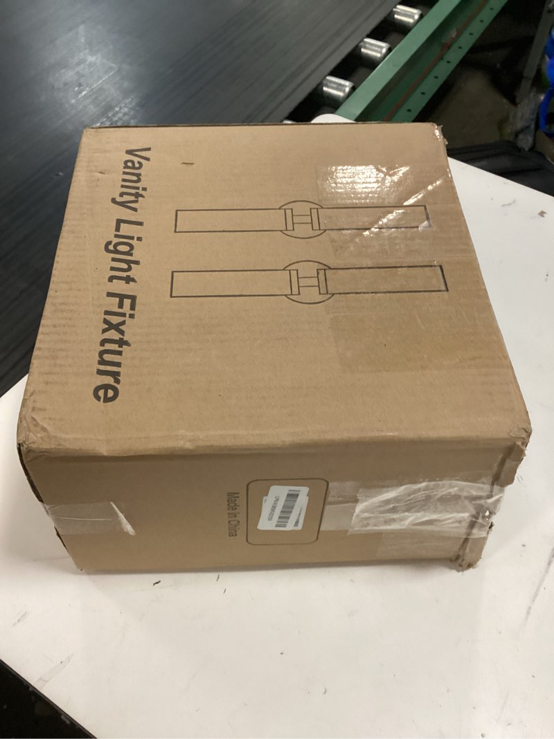 Condition photo showing New/Like New for wall sconces set of two, hardwired brushed nickel bathroom sconces wall lighting with clear glass, modern sconces wall decor set of 2 bathroom light fixtures for mirror hallway (bulbs not included) brushed nickel (hardwired) 22inch - 2pc