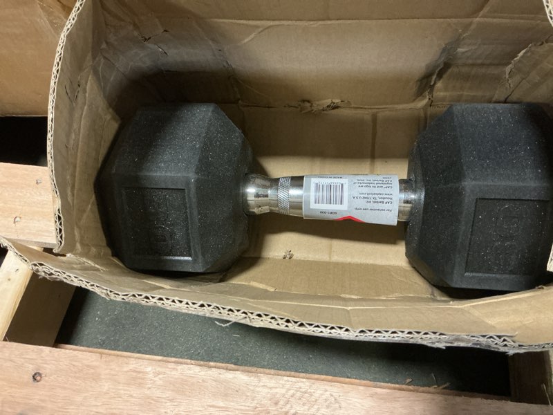 Condition photo showing New/Like New for CAP Barbell  30lb Rubber Hex Dumbbell  Single