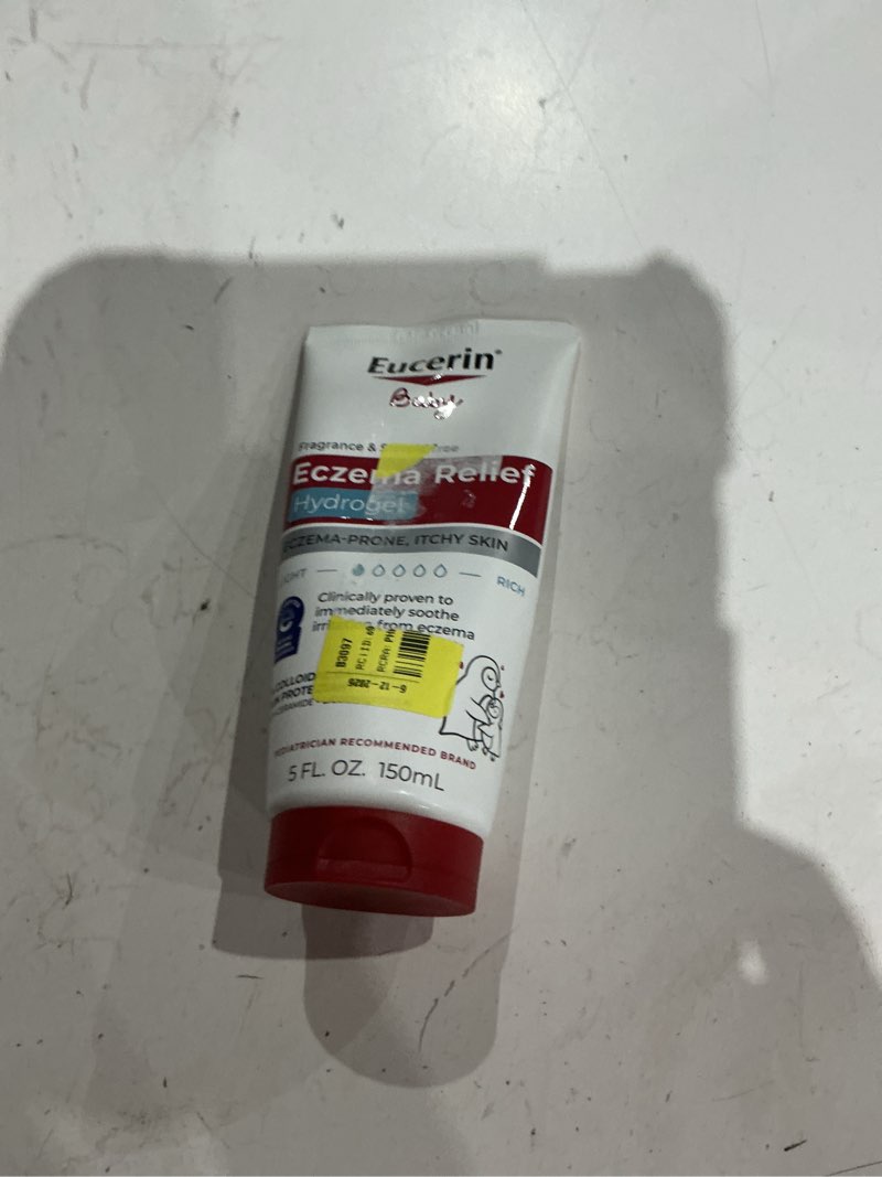 Condition photo showing As Is for eucerin baby eczema relief hydrogel lightweight soothing treatment for dry skin, 5 oz