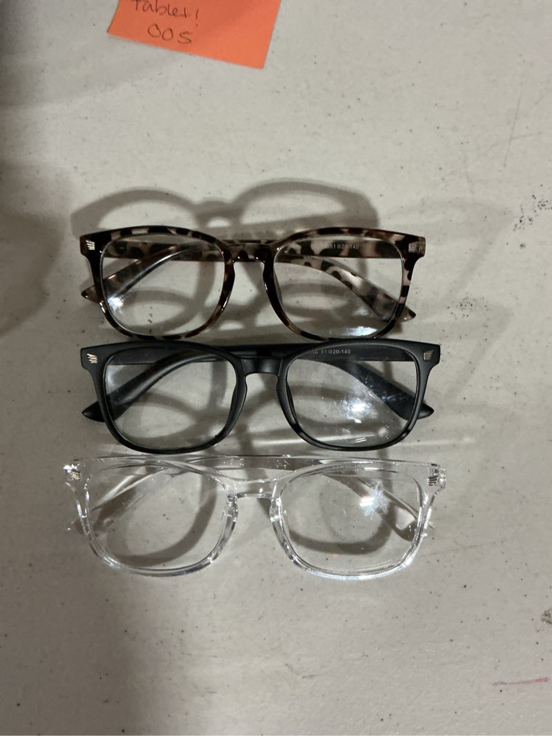 Condition photo showing As Is for cheers devices blue light blocking glasses for kids boys girls teens - computer glasses with unbreakable frame and anti-glare 3 pair mix-f1 age 10-18 yrs