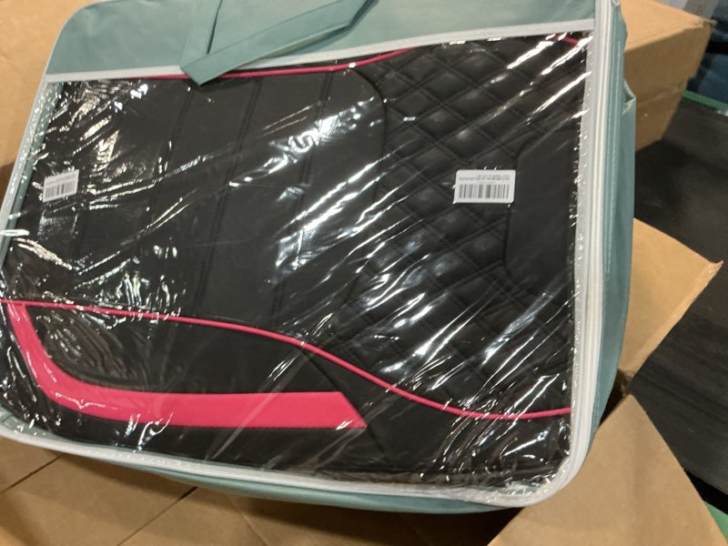 Condition photo showing Good Condition for quiln-03 leather seat cover 5 seat full, universal suitable for most cars, suvs, pickup trucks, airbag compatible car seat cushion covers (black&rose)