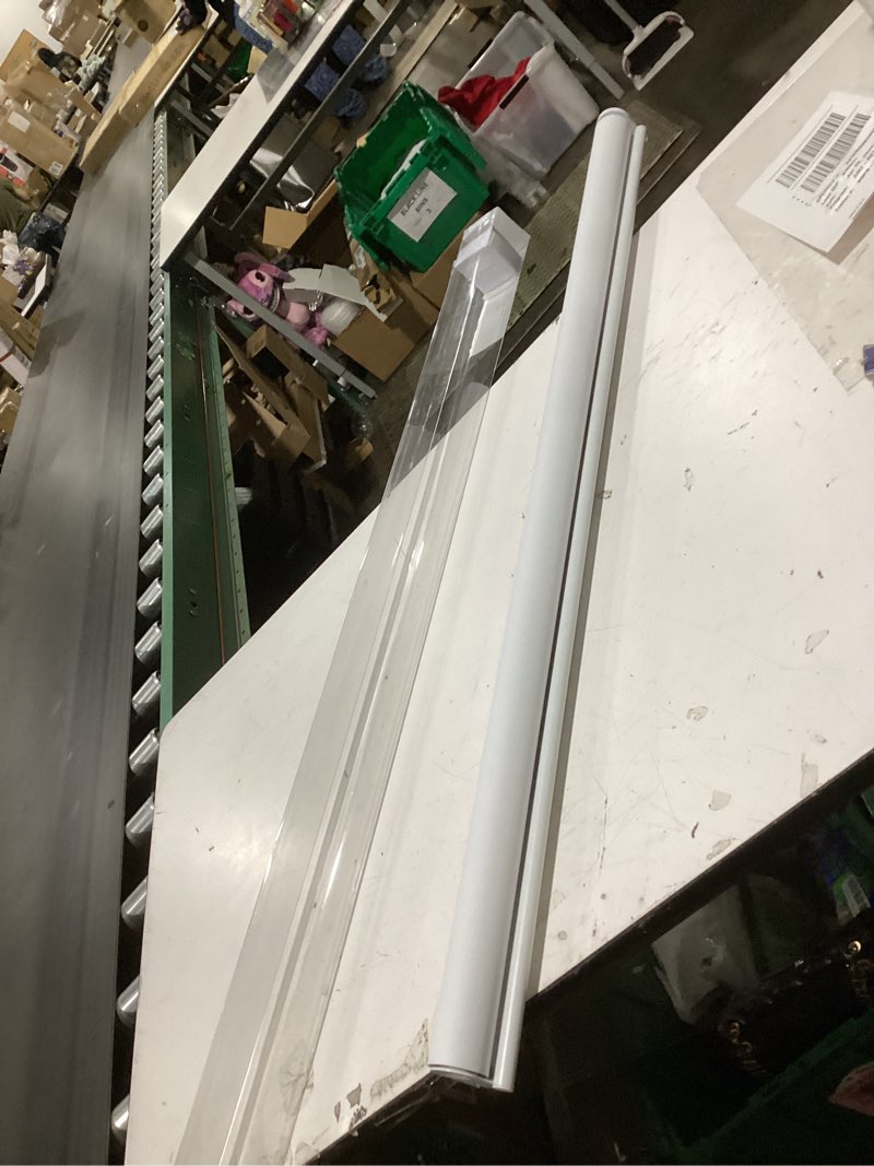 Condition photo showing New/Like New for shademoon blackout cordless roller shades for indoor windows,room darkening blind with spring system pull down,thermal insulated uv block fabric,home office (100% blackout, white,44" w x 72" h) r-white 44"w x 72"h