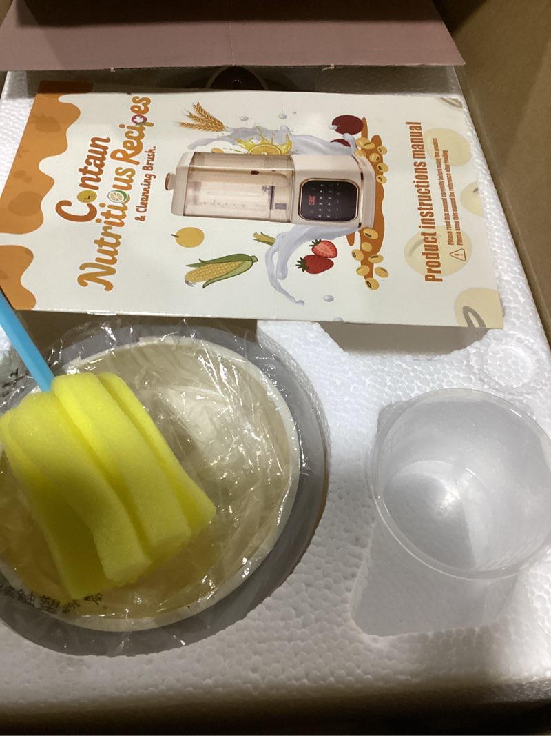 Condition photo showing As Is for 13-IN-1 Multifunctional Ultra Silent Cooking Blender with Soundproof Shield | 60oz | 24H Preset & Kee Warm for 6 Hours| Makes Smoothie, Soy Almond Milk, Juice, Soup, Porridge, Boil, Tea, Jam etc