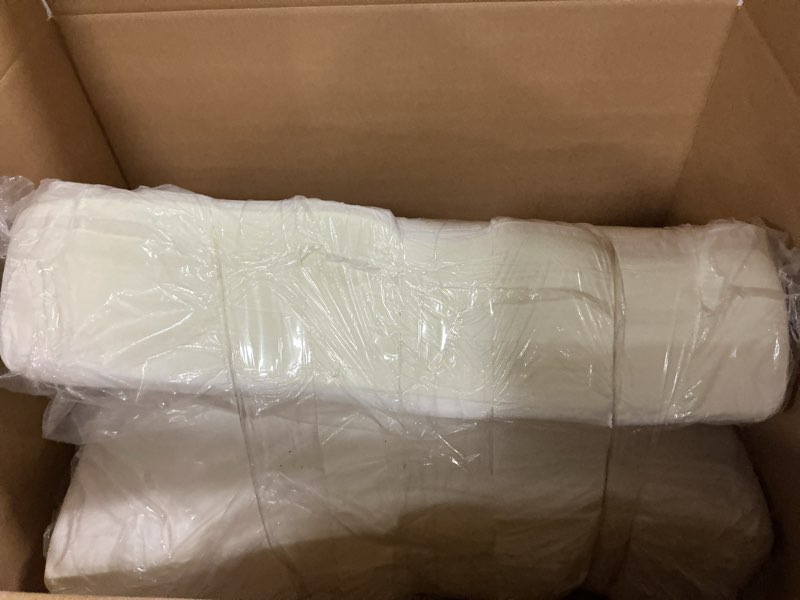 Condition photo showing As Is for HOMBYS Couch Cushion Replacement Wrapped with Polyester Batting, High Density Couch Cushions Inserts with Dacron Fiber Layer,Upholstery Cushion Padding with Removable Cover,5.5inch Thick,24"x24",1 Pcs White 24''x24''x5.5''