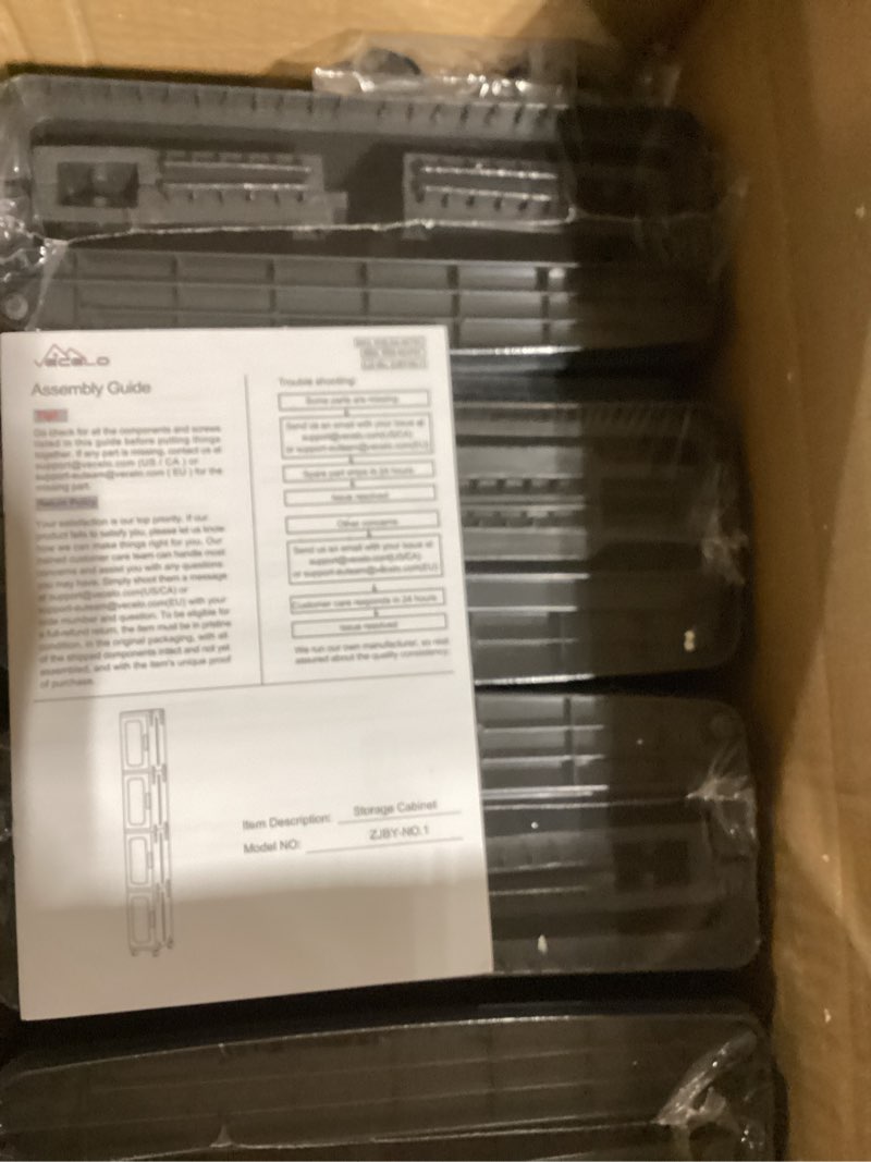 VECELO 4-Tier Tall Narrow Storage Cabinet with Movable Wheels, Adjustable Shelves, Anti-Tip, Slim, f