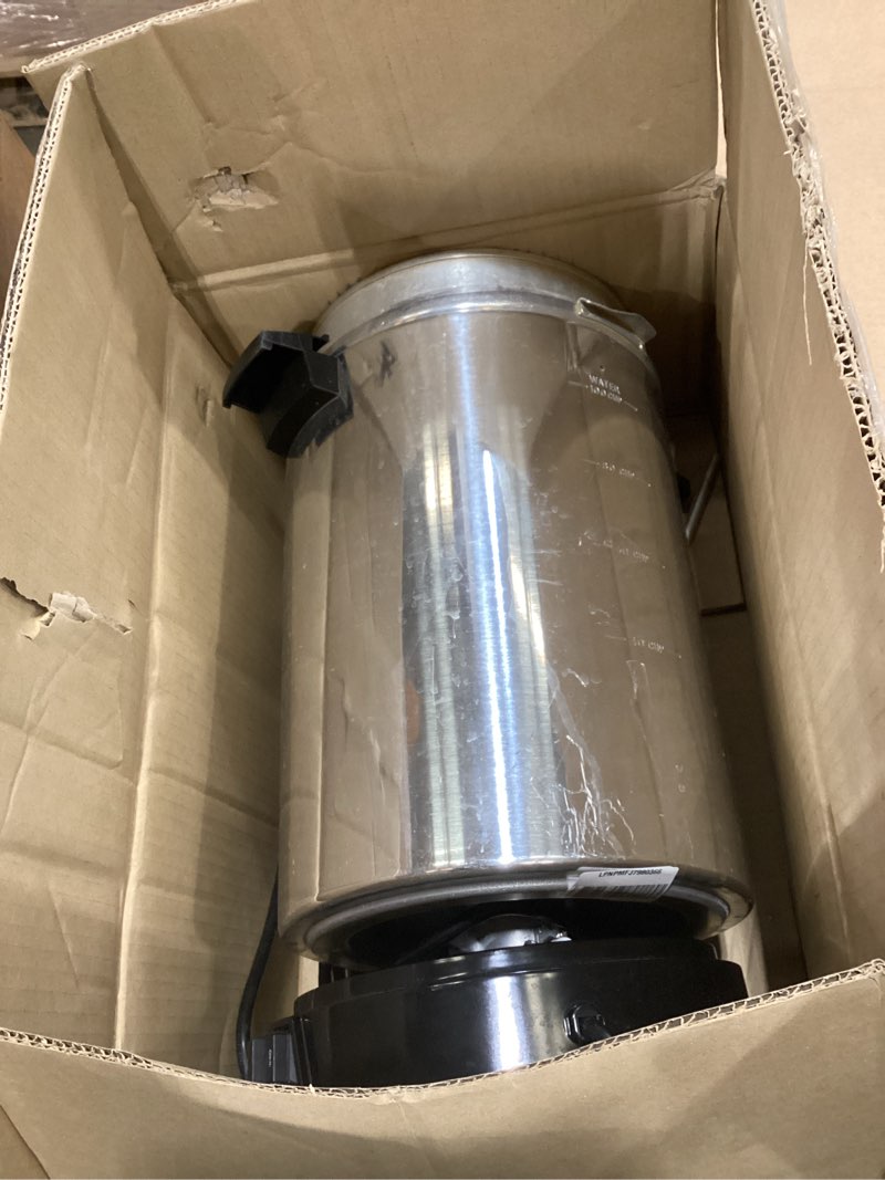 Condition photo showing As Is for West Bend 33600 Coffee Urn Commercial Highly-Polished Aluminum NSF Approved Features Automatic Temperature Control Large Capacity with Fast Brewing and Easy Clean Up, 100-Cup, Silver