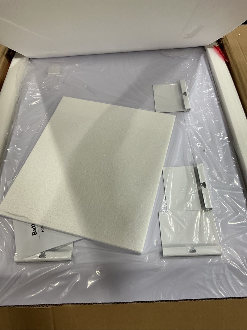 Condition photo showing New/Like New for Frameless Beveled Edge Bathroom Mirror 24x32 Inch Rectangle Beveled Mirror Wall Mirror Explosion Proof and Shatterproof Bathroom Vanity Mirror Wall Mounted Hang Firmly (Horizontal or Vertical) 24"L x 32"W Frameless