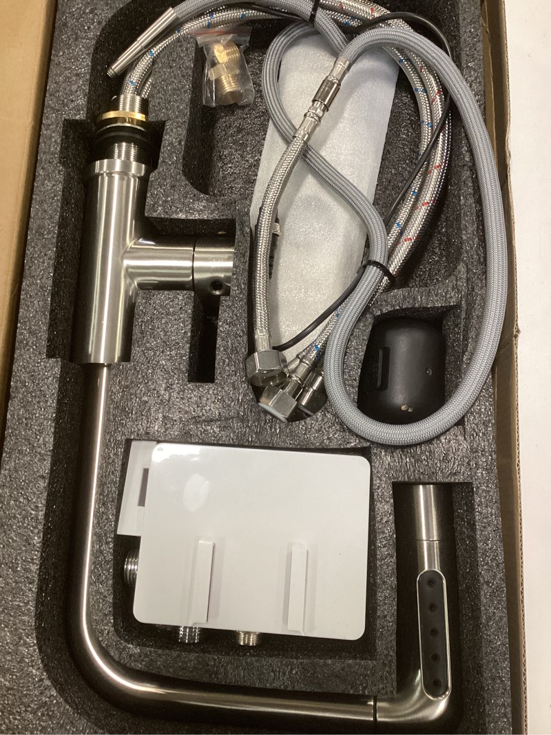 Condition photo showing Good Condition for Charmingwater Touchless Kitchen Faucet with 5 Modes Pull Down Sprayer, Single Handle Stainless Steel