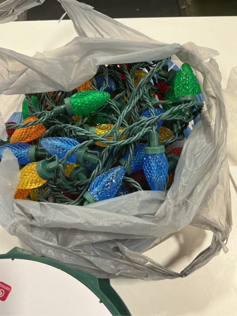 Condition photo showing As Is for GE 75-count 37-ft StayBright Multicolor LED String Christmas