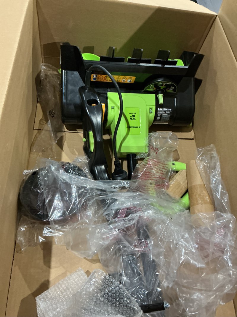 12-inch 20v cordless electric snow shovel - 16ft throwing distance, battery snow blower for driveway, sidewalk, walkway, deck & patio (20v 4ah battery & quick charger included)