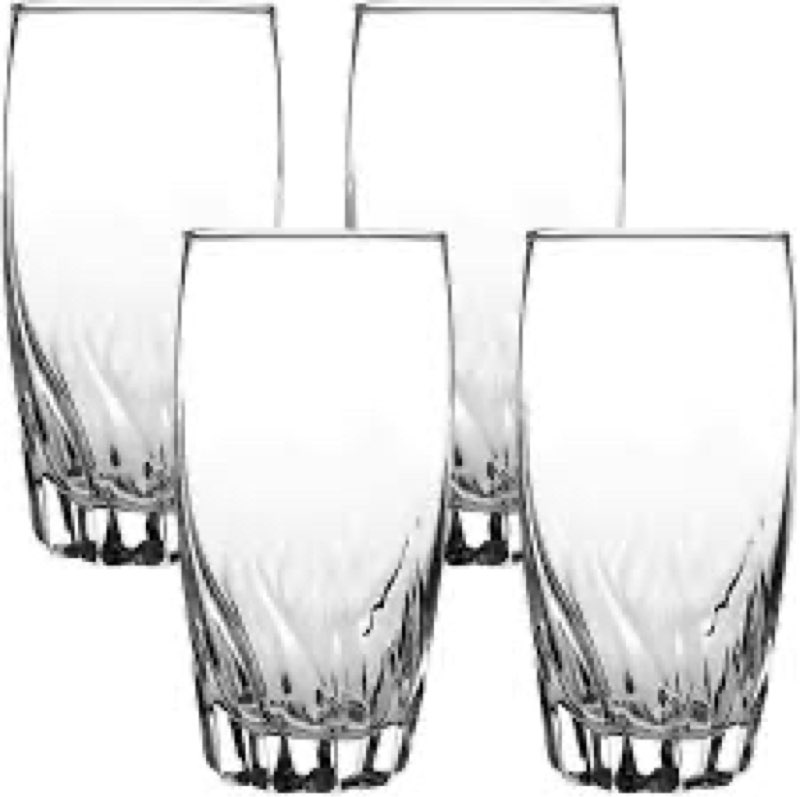 Anchor Hocking 16 Ounce Central Park Drinking Glasses (4-piece, clear, dishwasher safe)