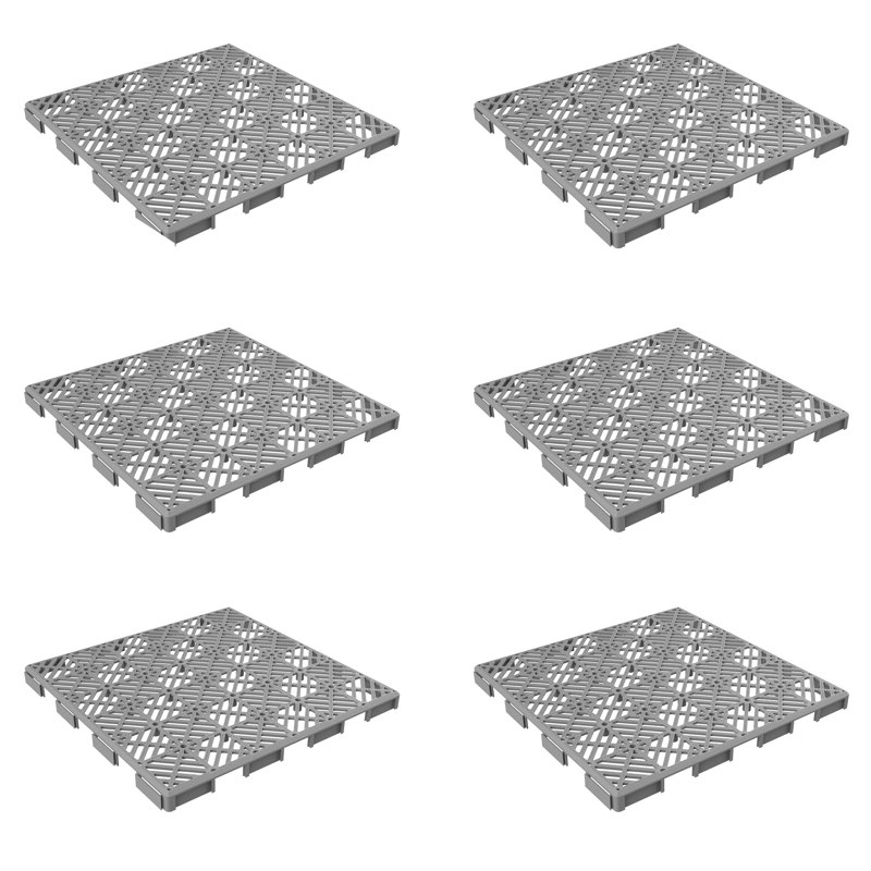 Nature Spring 11.5-in x 11.5-in 6 -Pack Gray with Diamond Grid Pattern