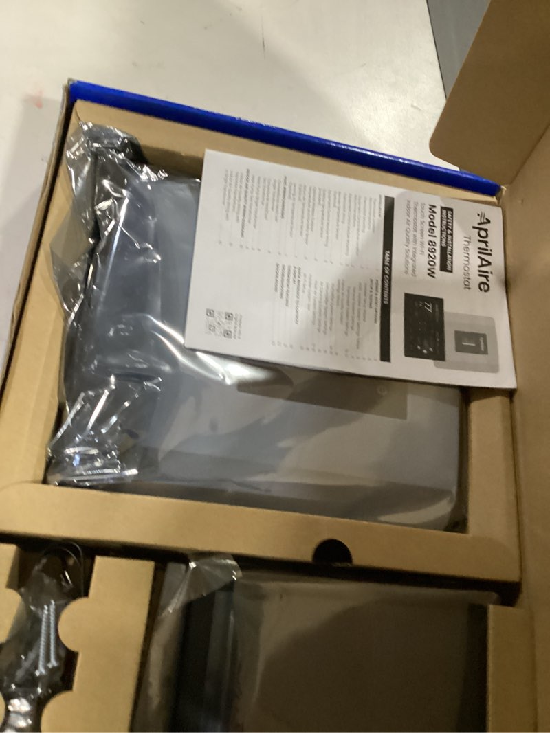 Condition photo showing As Is for AprilAire 8920W Wi-Fi Programmable Color Touchscreen Thermostat with IAQ Control; Amazon Alexa and Google Assistant Compatible Wi-Fi Multi-Stage Univ. w/Tot. IAQ (Color Display)