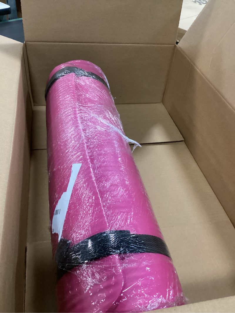 Condition photo showing Good Condition for Fitvids Yoga Mat, 1/2-Inch Extra Thick High Density Exercise Mat, Anti-Tear Exercise Yoga Mat with Carrying Strap, Suitable for Various Yoga Exercises Pink