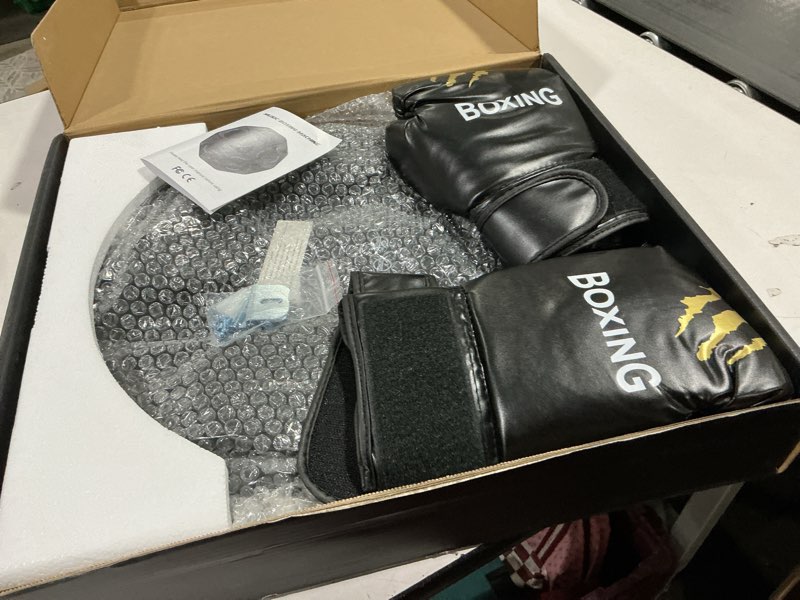 Condition photo showing Good Condition for Music Boxing Machine, Interactive Punching Trainer with Boxing Gloves, Large Size Wall Mounted Electronic Boxing Target for Adult Kids, 9 Modes & 9 Speeds Black