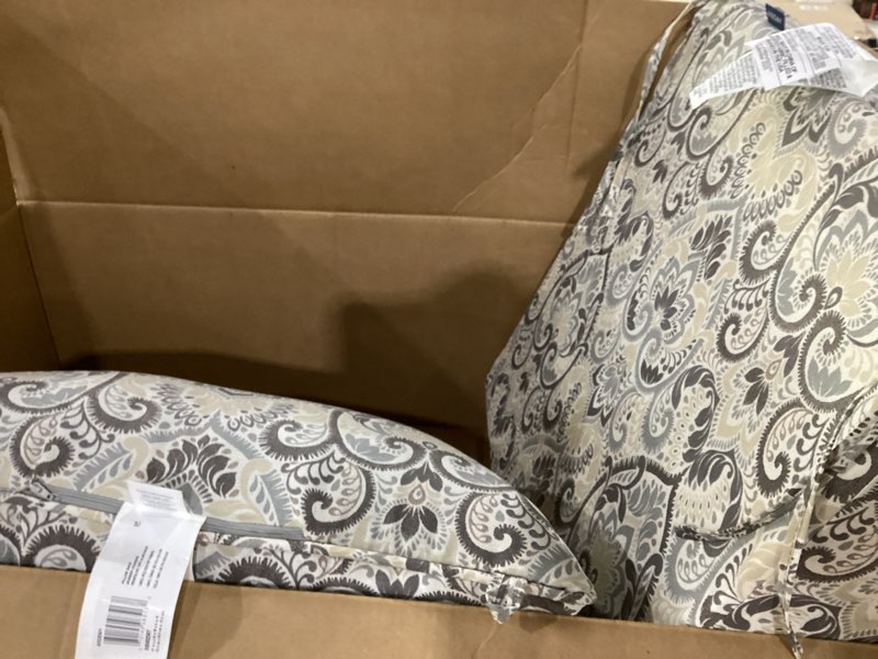 Condition photo showing Good Condition for arden outdoor deep seat cushion set, 24 in x 24 in, weather-proof, rain-proof, fade resistant patio cushion for chair, sofa, and couch neutral aurora damask polyfill neutral aurora damask 1 pack