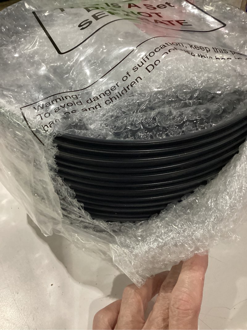 Condition photo showing New/Like New for zopeal 15 pcs unbreakable 10 inch wheat straw plates set for fruit kitchen salad dessert cakes dish reusable plastic lightweight deep dinner plates, microwave and dishwasher safe(black)