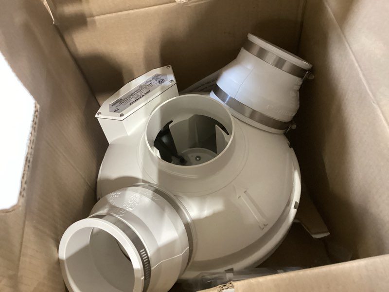 Condition photo showing Good Condition for festa amg maverick radon fan – 3“ installation kit - quiet and energy efficient radon mitigation inline fans – high performance 4” duct fan amg maverick 4x3