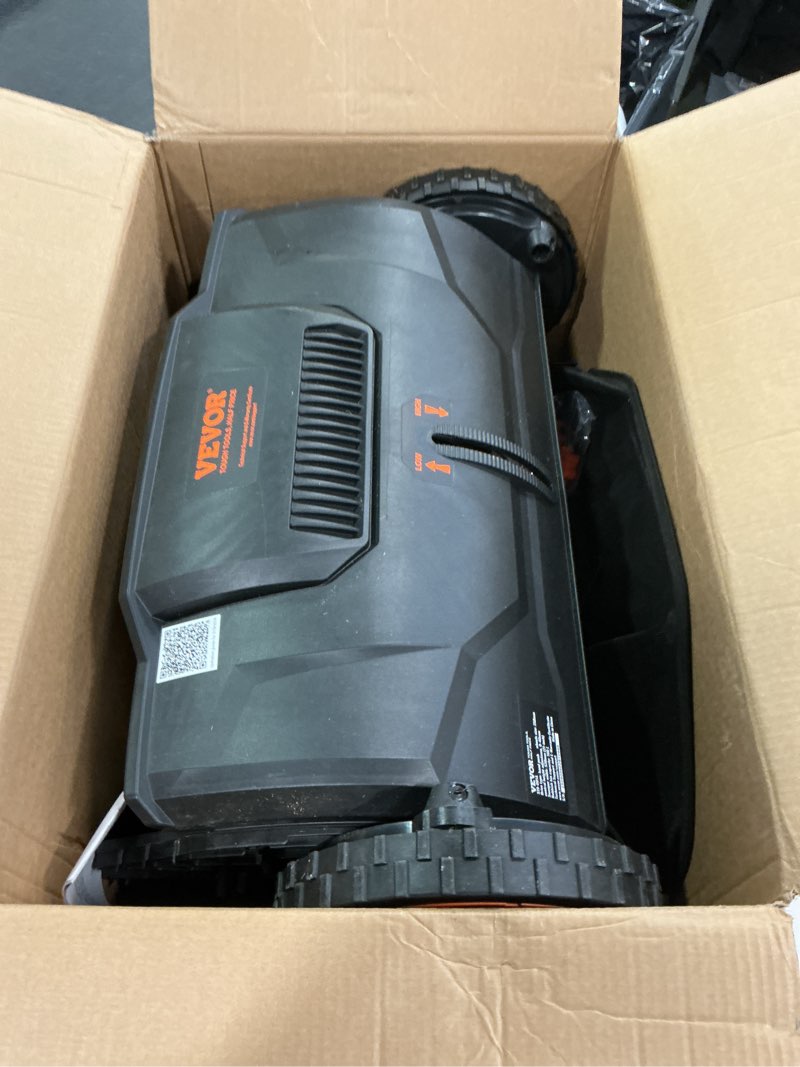 Condition photo showing Good Condition for VEVOR Push Lawn Sweeper, 21inch Leaf & Grass Collector, Heavy Duty Thickened Steel Durable to Use with Large Capacity 3.5 cu. ft. Mesh Collection Hopper Bag, 2 Spinning Brushes 21 inch Lawn Sweeper