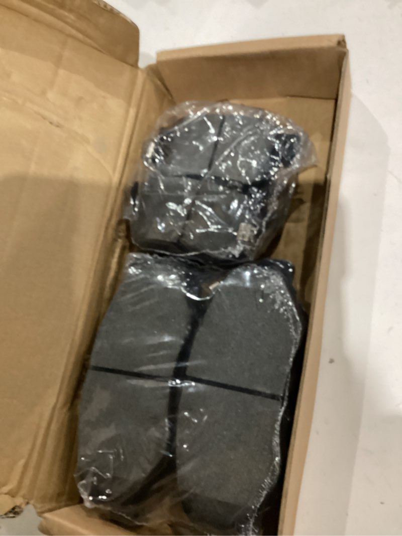 Condition photo showing As Is for front rear ceramic brake pads compatible with 2014-2020 nissan rogue 2 row seating models, d905 d1737