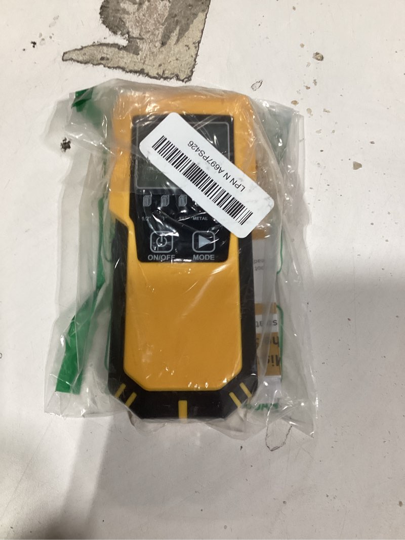 Condition photo showing Good Condition for stud finder wall scanner detector - 5 in 1 electronic wall wood metal stud locator edge center sensor beam for live ac wire pipe metal lumber joist drywall framing detection black