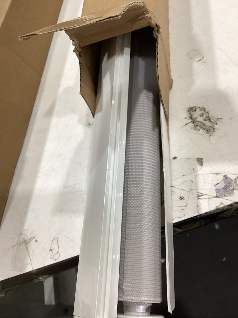 Condition photo showing Good Condition for lazblinds no tools no drill cordless zebra blinds for windows, dual layer light control for day and night, light filtering privacy roller blinds and shades for home, 29" w x 48" h, stone grey stone grey 29"w x 48"h