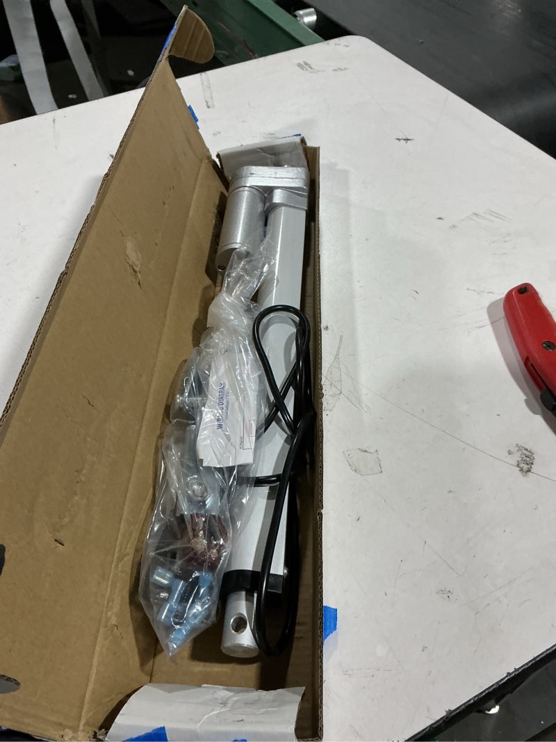 Condition photo showing As Is for linear actuator 12v - 3000n/660lbs | 4 inch stroke, 5mm/s | heavy duty waterproof electric piston actuator with reverse polarity controller for home, outdoor, rv automation, window 4“/100mm 3000n-5mm/s 1