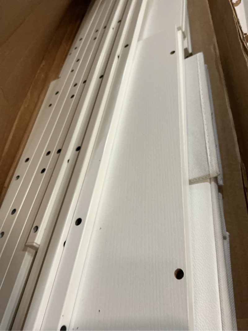 Condition photo showing Good Condition for Furologee White 6 Tier Bookshelf with Drawers, Tall 71" Bookcase with Shelves, Modern Wood and Metal