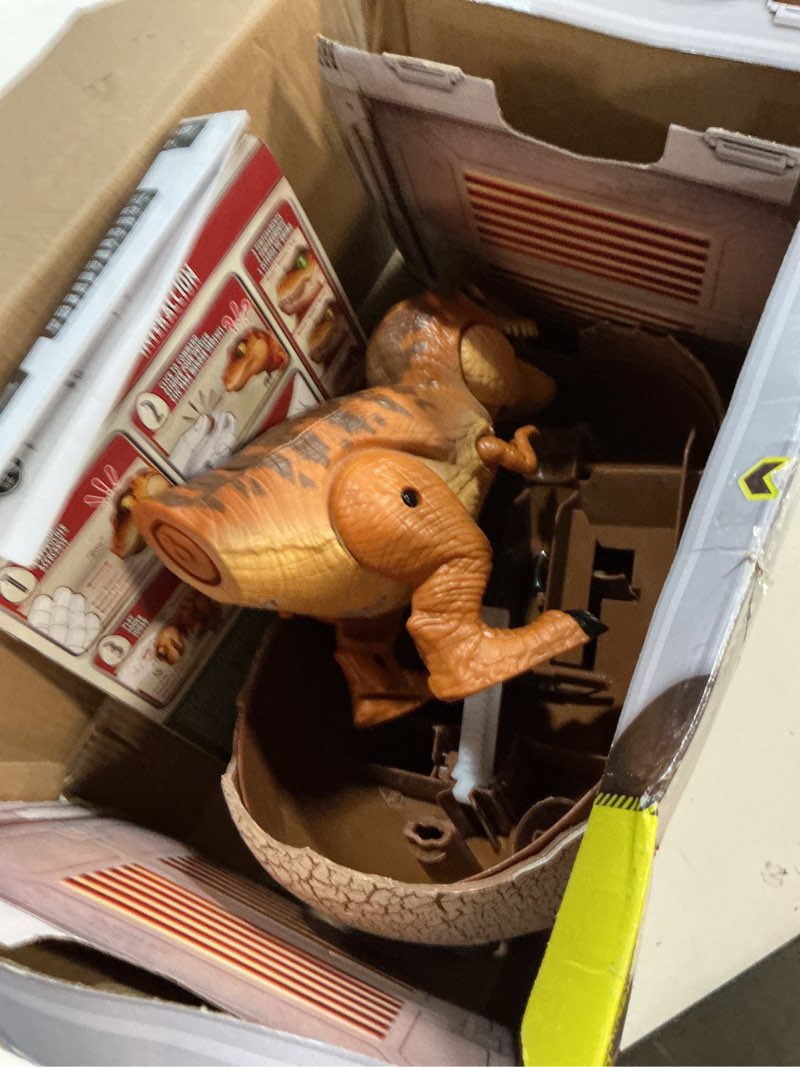 Condition photo showing As Is for Jurassic World Interactive Toy Dinosaur & Egg, Hatch & Train Your own Baby Dino with 100+ Sounds & Reactions, Kids Toys for Boys & Girls Aged 5 & Up