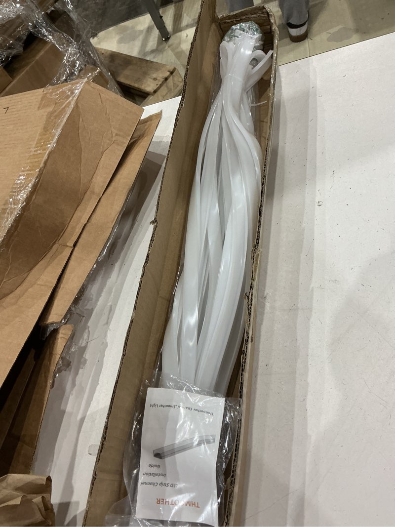 Condition photo showing Good Condition for led strip pre-drilled white u channel diffuser 10-pack 3.28ft,surface mounted tape light aluminum track with continuous silicone cover. flush installed low profile (white, 10x3.3ft) white 10x3.3ft