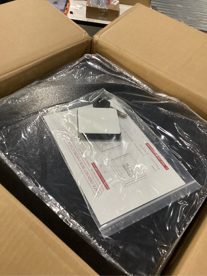 Condition photo showing New/Like New for 3.4 cub large safes for home, digital security home safe box fireproof waterproof with programmable keypad, spare keys and alarm system, anti-theft fireproof document box money safe for valuables 3.4 cubic