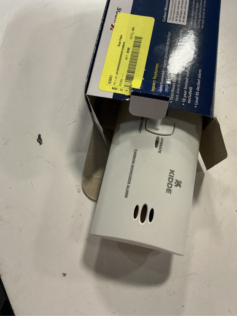 Condition photo showing Good Condition for kidde aa battery operated basic carbon monoxide alarm - 9co5-lp3