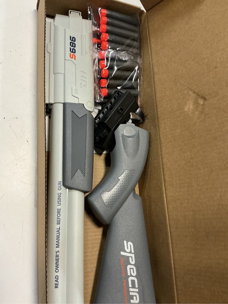 Condition photo showing Good Condition for Cool Toy Shotgun Look Real Double barreled Toy Gun with Sight Soft Bullet Realistic Foan Blasters Guns Fake Shooting Game for Ages 8-12 Years Old.