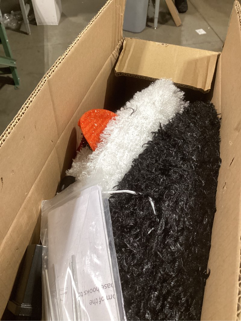 Condition photo showing New/Like New for 2 Pcs Lighted Penguin Christmas Decorations Outdoor, 3FT & 2FT Pop Up Collapsible Holiday Yard Decor with 150 LED Lights, Santa Hats, Weather-Resistant Christmas Lawn Display