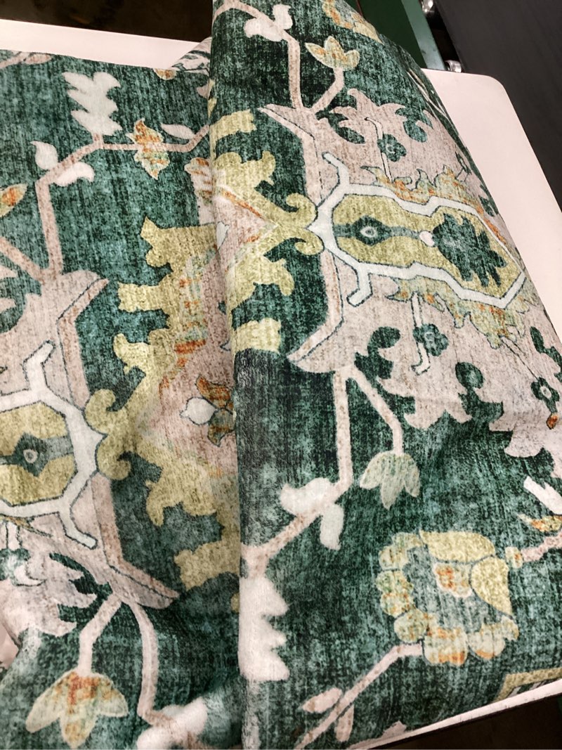 Condition photo showing Good Condition for zesthome 8x10 area rugs,stain resistant washable rug,ultra-thin rugs for living room,bedroom,non-slip backing home decor large area rug (green,8'x10') green 8' x 10' (rectangular)