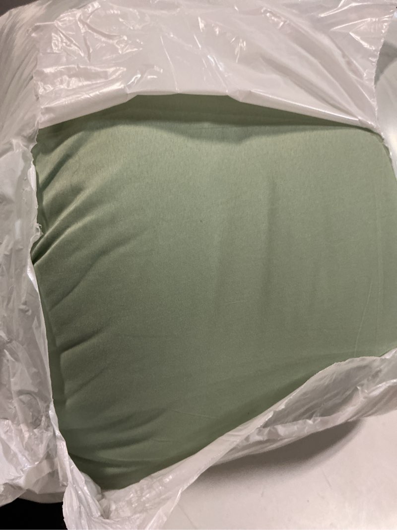 Condition photo showing As Is for ROSGONIA Oversized King Comforter 128x120, 3pcs Super King Plus (1 Sage Green Comforter & 2 Pillowcases) Lightweight Oversized Bedding Set Quilt Super King Plus Comforter 128"x120" Sage Green