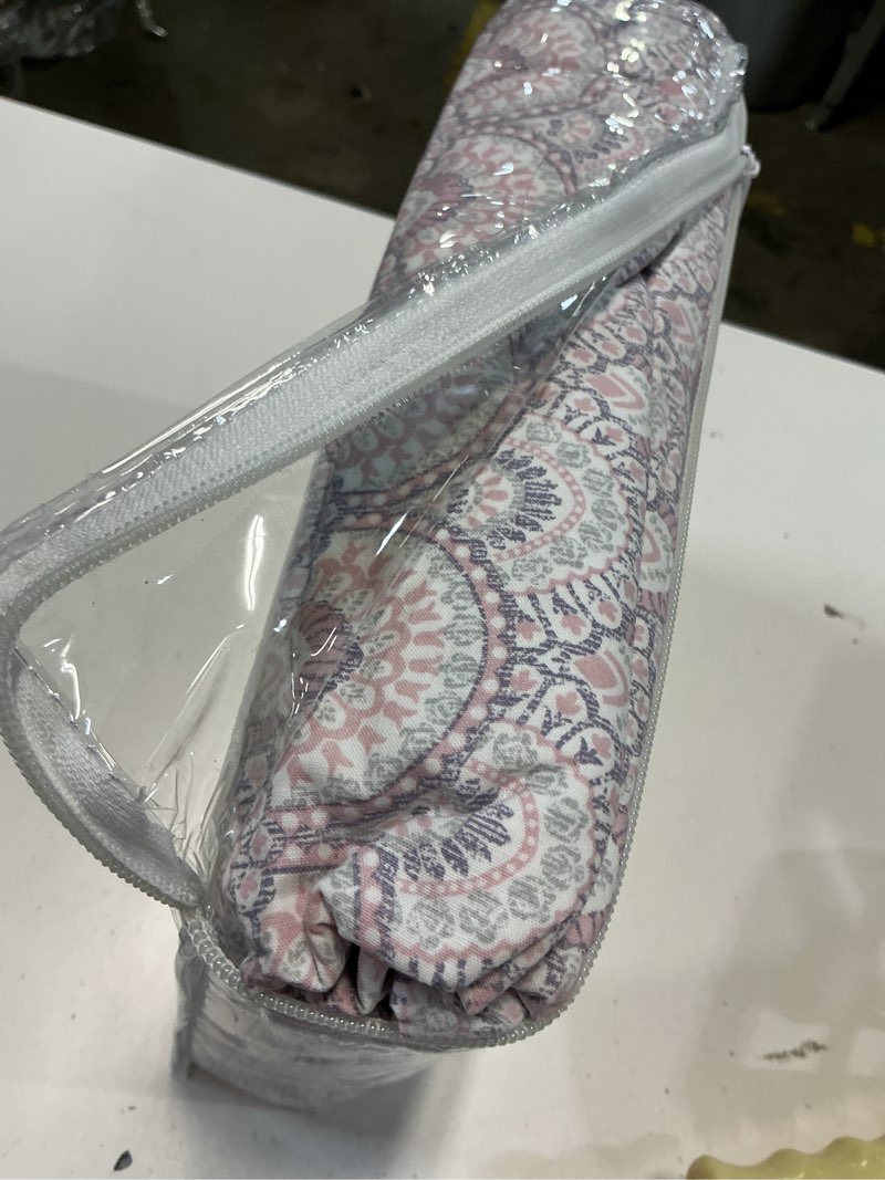 Condition photo showing Good Condition for Comfort Spaces 100% Cotton Sheet Set Breathable, Lightweight, Soft with 12" Elastic Pocket Fits up to 14" Mattress, All Season Cozy Bedding, Matching Pillow Case, Twin XL Tabitha Purple 3 Piece Tabitha Purple Twin XL