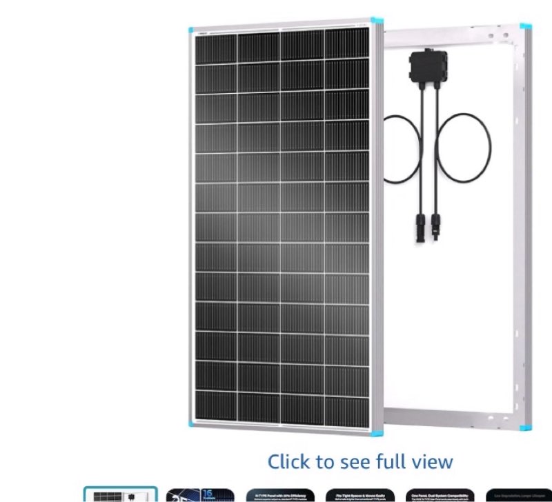Renogy Solar Panels 175 Watt 16BB N-Type, 12V 175W Solar Panel 25% High-Efficiency, PV Module Power 