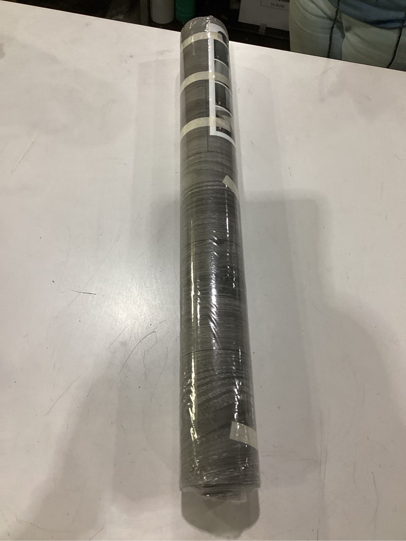 Condition photo showing New/Like New for wifea self adhesive vinyl flooring roll 23.6"x 393"/64 sq.ft wood grain peel stick floor tiles, wear-resistant and waterproof vinyl plank flooring for bedroom living room office balcony grey wood 23.6"wx 393"l (64 sq.ft) grey wood