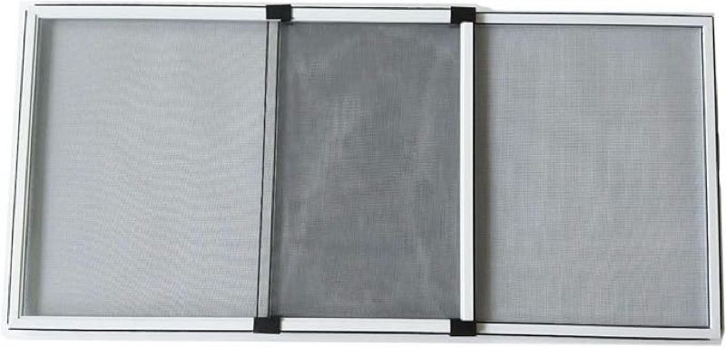 FLYZZZ Adjustable Sliding Window Screen Horizontal (15.74 ''H x 21-40''W)  Expandable Window Screen Replacement for Home Medium