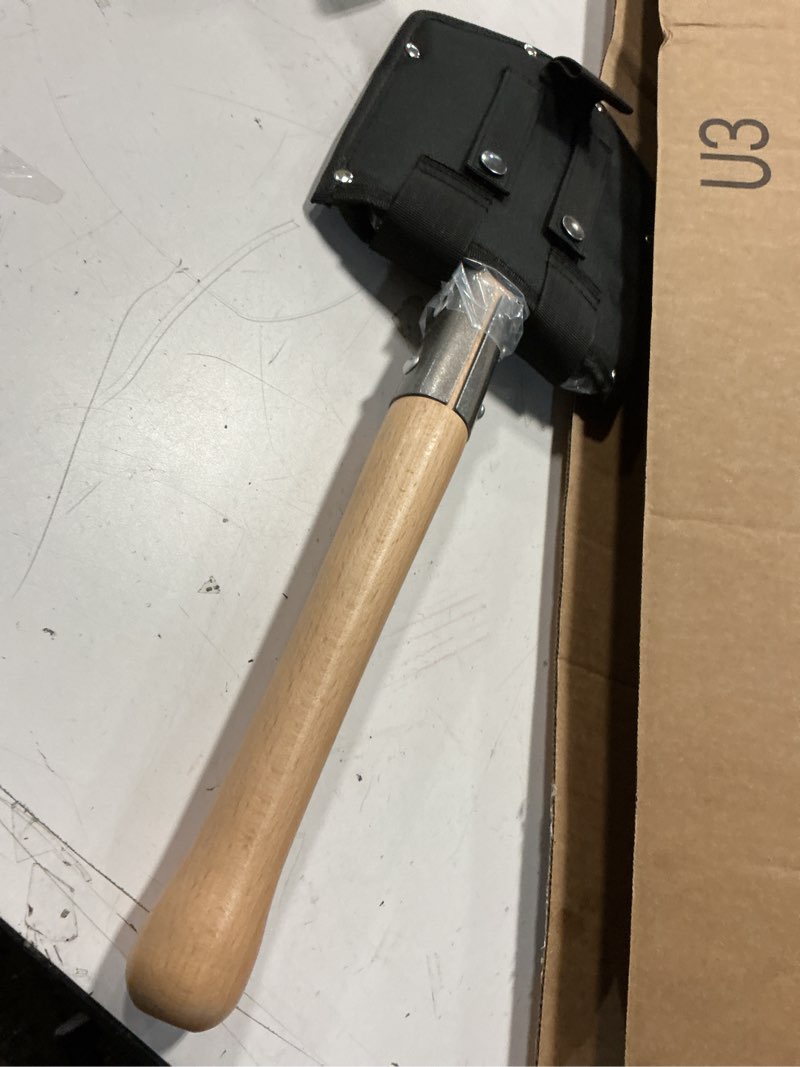 Condition photo showing Good Condition for MASTIFF GEARS Battle Wolf Military-Grade Survival Shovel - Heavy Duty Carbon Steel w/Hardwood Handle | All-Weather for Camping, Hiking, Off-Road, Emergency | Digs Dirt/Sand/Snow/Mud (Battle Wolf)