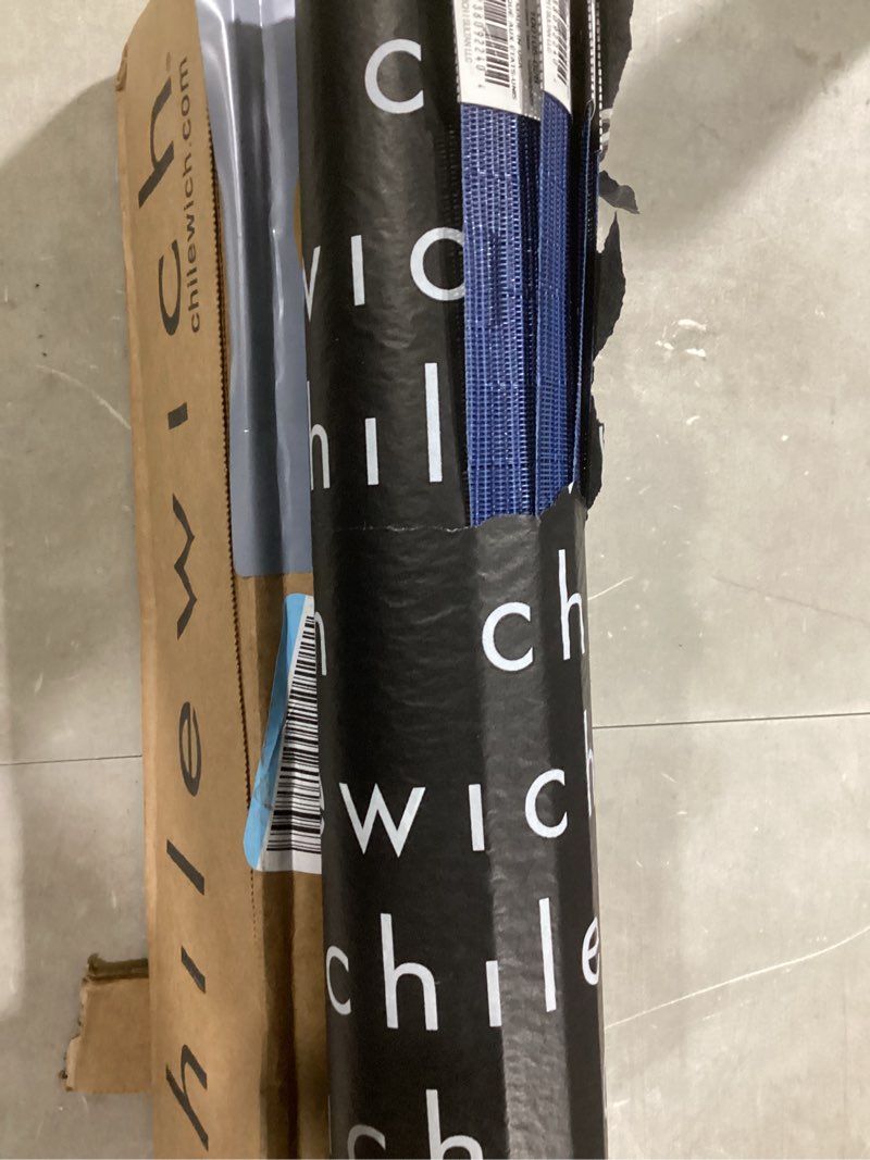 Condition photo showing Good Condition for chilewich mini basketweave placemats in indigo - set of 4 - easy care woven tabletop textiles - indoor/outdoor - 19" x 14" rectangle indigo 14"x19"